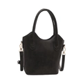 Borsa vintage nera classica con finiture in metallo dorato e tracolla rimovibile - Nero senza ciondoli