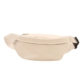 Moderne gebroken witte crossbody borsttas met verstelbare riem en zilveren metalen ritsen - Wit