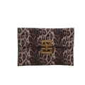 Modische Leoparden-Umschlagtasche mit goldenem geometrischem Metallverschluss - Braun
