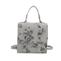 Mini Neo-Chinese backpack with butterfly prints and vintage strap buckle closure - Silver