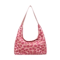 Modische Hobo-Tasche mit Leopardenmuster in Rosa und Pfirsich mit Schultergurt - Rosa