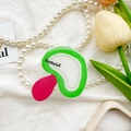 Dettaglio del supporto per telefono a fungo in acrilico colorato con stampa bestwish vivace - Supporto Trasparente-Fungo-Bianco Verde