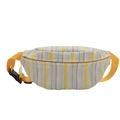 Sac banane minimaliste à rayures jaune, bleu et violet avec sangle réglable en tissu - Jaune