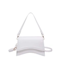 Minimalistische weiße Hourglass-Handtasche aus mattem Kunstleder mit Gold-Hardware - Weiß