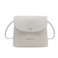 Minimale beige emmertas met gouden ronde gesp en een slanke verstelbare riem - Wit