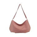 Minimalistische Tote Bag in Altrosa mit Patch und verstellbarem Gurt aus Nylon - Rosa
