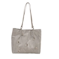 Secchiello grigio testurizzato con farfalle metalliche e design in tessuto plissettato - Argento