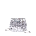 Funkelnde silberne Pailletten-Umhängetasche für Damen mit schicker Metallkette - Silber