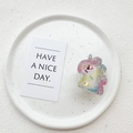 Dettaglio di un supporto per telefono a forma di unicorno con glitter e paillettes - Unicorno con Sabbie Mobili