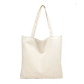 Minimalist beige patchwork tote bag with large capacity for daily commuting and work - White