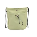 Borsa a tracolla minimalista verde chiaro in tessuto Oxford con coulisse per cellulare - Verde