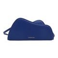 Minimalist Klein blue asymmetric geometric shoulder bag with gold letter printing - Blue