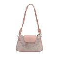 Borsa a spalla rosa con motivi a farfalla e catena decorativa floreale moda - Rosa