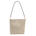 Elegante bolso de hombro bordado con motivos de bambú y pájaros de estilo arte chino - Estilo Bordado de Hoja de Bambú