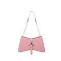 Sac à bandoulière rose Y2K de forme géométrique avec chaîne argentée et étoile en métal - Rose