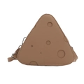 Borsa a tracolla creativa a forma di formaggio a triangolo in pelle PU color kaki - Cachi