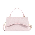 Rosafarbene Glitzer-Handtasche mit Tragegriff und verstellbarem Schultergurt - Rosa