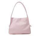Minimalist large capacity pink tote bag with stylish knotted side details for women - Pink