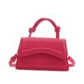 Bolso de mano rosa fucsia con asa anudada y correa de hombro ajustable para mujer - rosa intenso