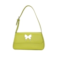 Borsa tote verde avocado con ciondolo a farfalla argento e tracolla regolabile - Verde