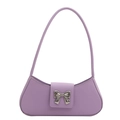 Lavender purple underarm bag with silver butterfly hardware for a chic 2024 style - Purple