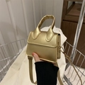 Mini borsa a tracolla oro metallizzato da donna con manico superiore e cinturino sottile - Oro