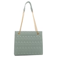 Chic mint green quilted chain shoulder bag with gold hardware for a stylish look - Green