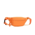 Riñonera versátil de nailon naranja con correa ajustable y tirador trenzado - Naranja