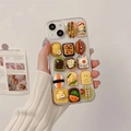 Kreative 3D-Food-Miniatur-Sandwich- und Sushi-Kunst auf transparenter iPhone-Hülle - Glitzer Drip Glue Sandwich / iPhone 7/8/SE 2020