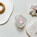 Soporte para móvil de perla rosa con purpurina plateada y diseño extensible estilo ins - Planeta con Brillo-Rosa