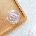 Support de téléphone mignon avec bonbon violet, cœur en perles et nœud rose sur plateau - Paillettes Violet Nœud Cœur