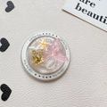 Handy-Grip mit Meerjungfrauenschwanz, Seestern und Glitzer im maritimen Design - Magnetic / Magnetisch-Glitzer Ozean Meerjungfrau-Gold
