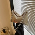 Borsa hobo dorata scintillante con strass e cerniera per abiti da sera femminili - Oro
