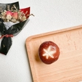 Close-up of realistic shiitake mushroom bun on a wooden tray with a warm natural aesthetic - 3D Mushroom