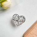 Supporto per telefono a cuore con paillettes a stella e scritta Baby in corsivo - Sabbie Mobili Trasparenti Cielo Stellato Argento (Baby)