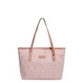 Sac fourre-tout rose avec motifs d'étoiles argentées et anses solides pour femmes - Sans pendentif / Rose