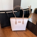 Borsa tote rosa chiaro con goffratura alla moda e grande capacità per il lavoro - Rosa