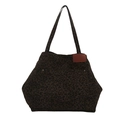 Minimalistische Schultertasche mit Leopardenmuster und rotem Lederakzent für den Alltag - Braun