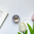 Supporto per telefono a cuore glitterato con paillettes colorate e cuore oro - Supporto a Sfera di Cristallo Cuore Viola Chiaro Scintillante