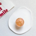 Supporto per telefono a ciambella arancione trasparente con granelli colorati - Arancione Gelatina