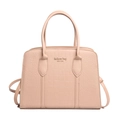 Bolso elegante beige con grabado de cocodrilo, asas resistentes y correa de hombro - Caqui