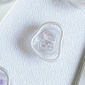 Supporto per cellulare in acrilico con orsetto laser 3D e cornice trasparente - Supporto a Cerchio di Perle-Orso Cicciottello Laser