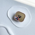Supporto per telefono a specchio con cuore di strass, fiocco e perle su piatto bianco - Cuore Fiocco (Nero) / Nero