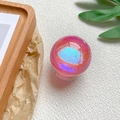 Rosa Glitzer Kristallkugel Handy-Griffhalter mit holografischen Pailletten für Smartphones - Sternenphantom Rot