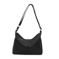 Klassieke zwarte hobo crossbody tas van PU-leer met een verstelbare schouderriem - Zwart