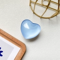 Blauer Herz-Handy-Halter aus Kristallglas mit transparenter Oberfläche für Smartphones - Himmelblau