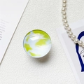 Blue and green marble pattern telescopic phone grip on an artistic background - Crystal Glass Style-Round-Earth Green