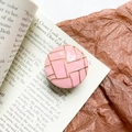 Support de téléphone rétractable rose à motif géométrique doré sur fond de magazine - Or Rose Géométrique / Rose