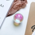 Minimalistische schillernde klare Kugel Handyhalterung mit Laser Regenbogen Glanz - Regenbogen Laser Kugel