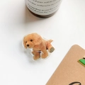 Cute Golden Retriever puppy acrylic phone grip stand on a cozy minimalist desk setup - Dog Pattern